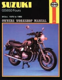英文原版 Suzuki Gs850 Fours Owners Workbook Manual, No. 536: '78 to '88