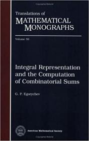 预订Integral Representation and the Computation of Combinatorial Sums