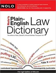 英文原版Nolo's Plain-English Law Dictionary