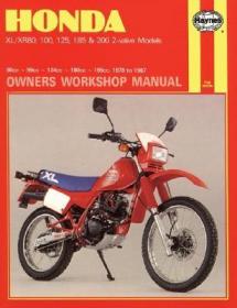 英文原版 Honda XL-Xr 80, 100, 125, 185 and 200 Owners Workshop Manual, No. M566: 1978-1987