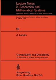 英文原版 Computability and Decidability: An Introduction for Students of Computer Science