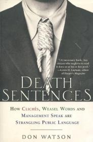 英文原版特价图书 Death Sentences 死刑 Don Watson 唐.沃森