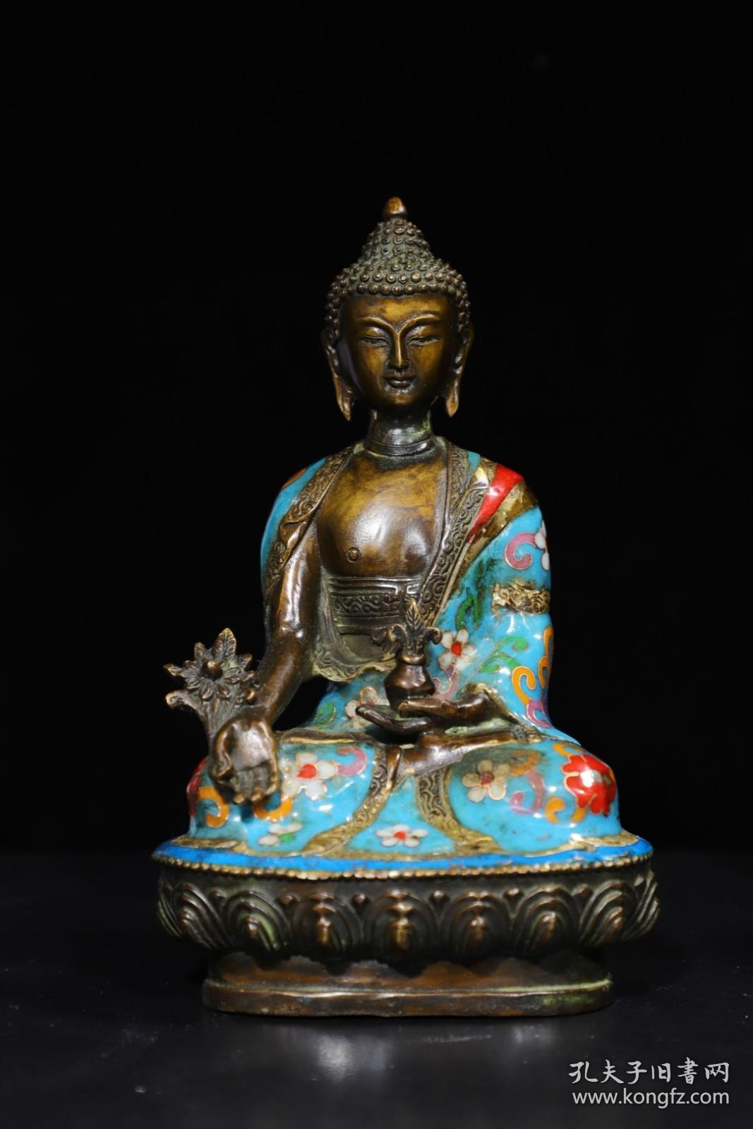 旧藏景泰蓝 释迦摩尼 佛像一套   数据 单个高20宽11厚8厘米 总重3.