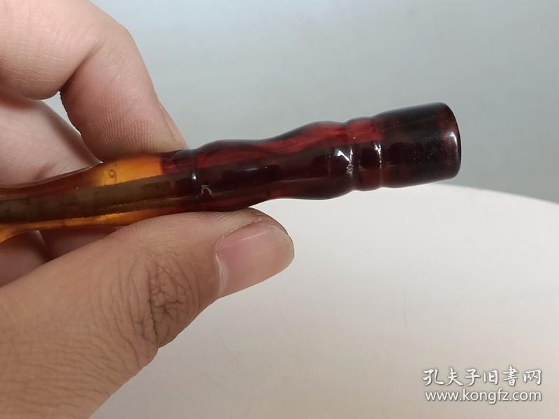 乡下收的清代老琥珀烟嘴0
