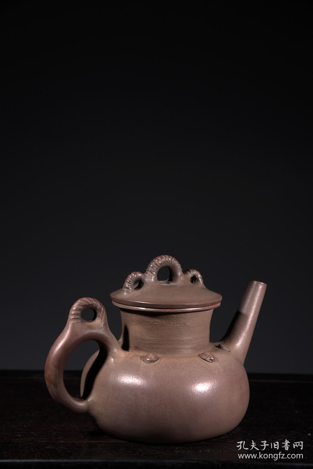 回流"金沙寺僧"手工制素面紫砂壶