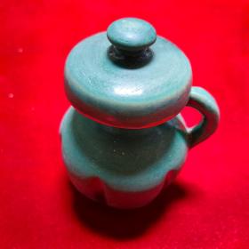 云南华宁窑绿釉茶酒壶，带盖，做工精美，具体见图