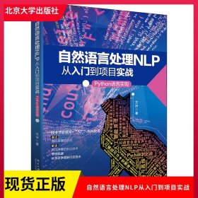 正版现货 自然语言处理NLP从入门到项目实战：Python语言实现 艾浒   北京大学出版社