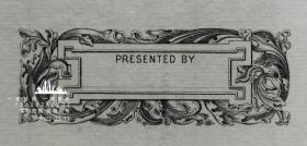 英国艺术家"THOMAS MORING" 铜版藏书票 《肯辛顿公共图书馆》  1901