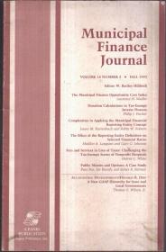 Municipal Finance Journal Vol.14 No.3 Fall 1993（英文原版）