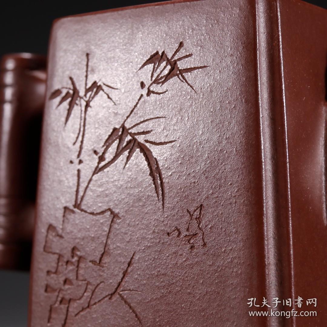 储建飞款紫砂竹节纹茶壶