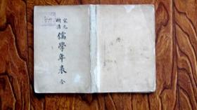 《宋元明清儒学年表》大正八年出版
