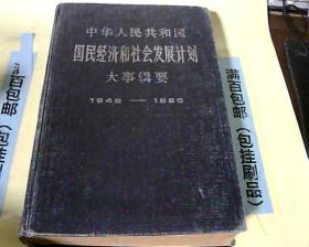 中华人民共和国国民经济和社会发展计划大事辑要1959-1985
