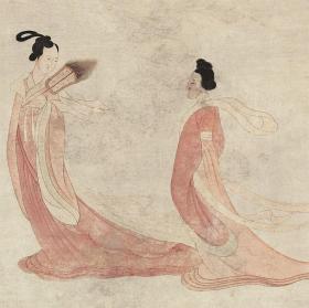 明文征明湘君湘夫人古畫立軸國畫人物真跡版畫裝飾收藏字畫