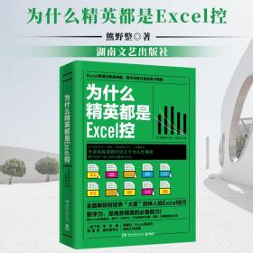 现货 为什么精英都是Excel控 熊野整 著 让Excel成为你的工作利器办公软件职场技能学习技术成功励志自我管理书籍 湖南文艺出版社
