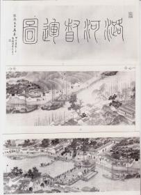天津市历史博物馆拍摄的《潞河督运图》局部图8张 含天津市历史博物馆信封一个