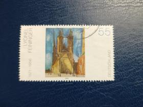 德国邮票（建筑/绘画）2002 Painting by Lyonel Feininger莱昂内尔·费宁格绘画1套1枚（信销）