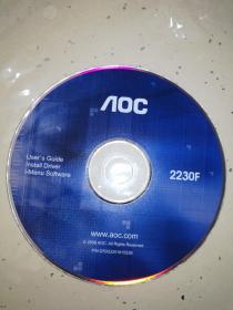 软件光盘：AOC 2230F显示器 安装光盘 裸盘1碟
