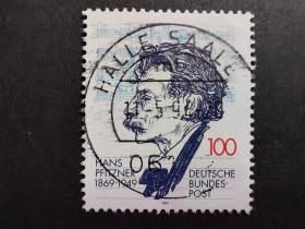 德国邮票（人物）：1994 汉斯·普菲茨纳 (Hans Pfitzner) 诞辰 125 周年，作曲家 1枚 1