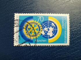 德国邮票（组织）1987 慕尼黑国际扶轮社年度大会1套1枚 （信销）