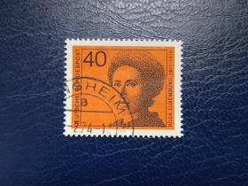 德国邮票（人物）1974 Famous Women 著名女性 1枚 (信销）