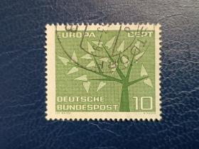 德國郵票（歐羅巴）：1962 年歐洲郵票 1枚 （信銷）