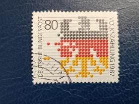 德國郵票（人物）1987 年人口普查1套1枚 （信銷）4