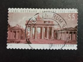 德国邮票（建筑/人物）：2007 The 275th Anniversary of the Birth of Carl Gotthard Langhans, 1732-1808建筑大师卡尔·戈特哈德·朗汉斯（Carl Gotthard Langhans）诞辰275周年， 1套1枚