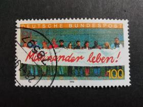 德国邮票 （人物）：1994 外国人在德国“一起生活” 1枚1