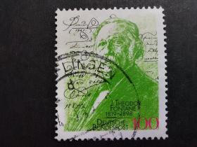 德国邮票（人物）：1994 诗人西奥多·方丹诞辰175周年 1套1枚