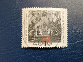 德国邮票（人物/建筑）1987 建筑商巴尔塔萨·诺伊曼（Balthasar Neumann）诞辰300周年 1套1枚 （信销）