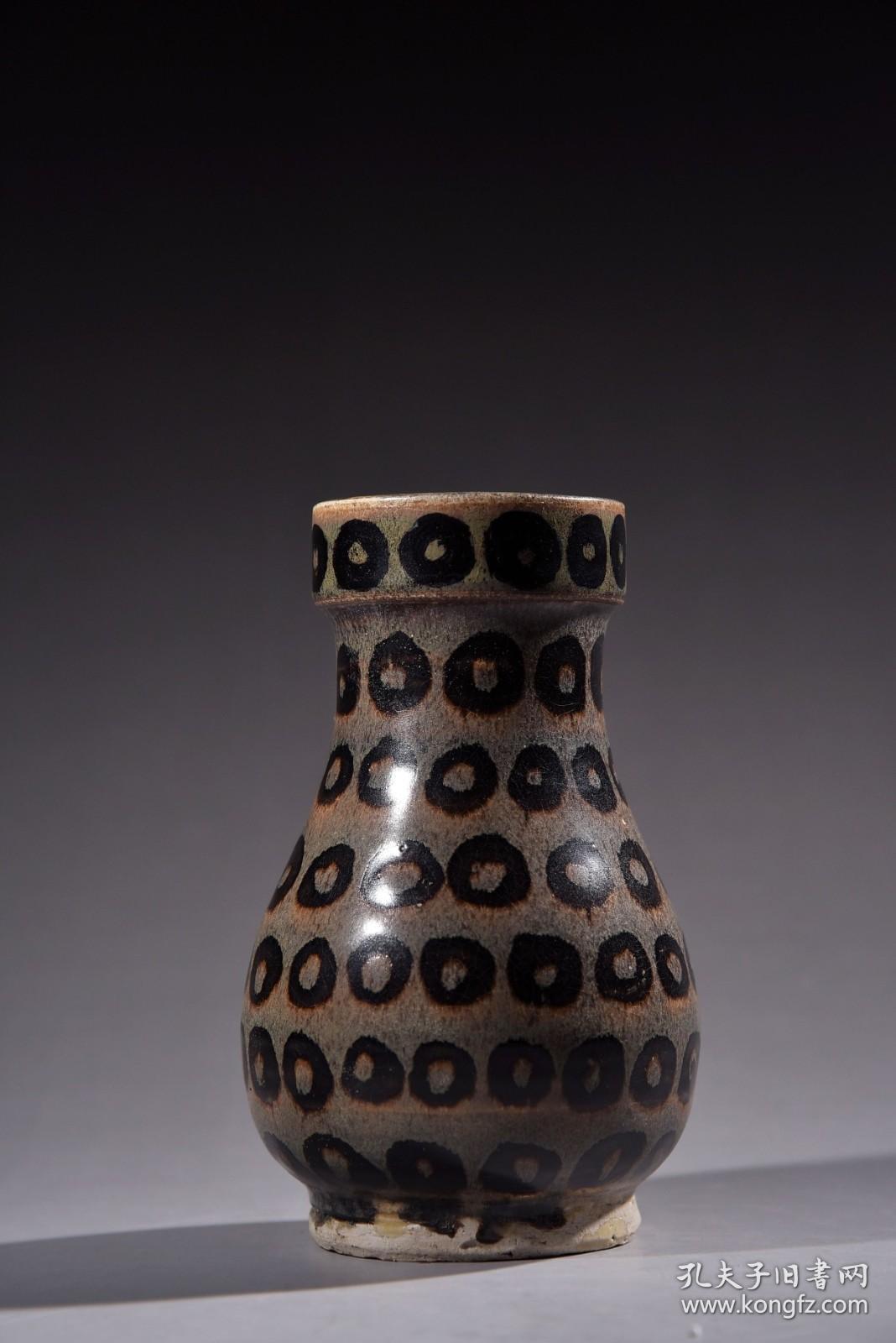 精品老货.南宋吉州窑豹纹著瓶