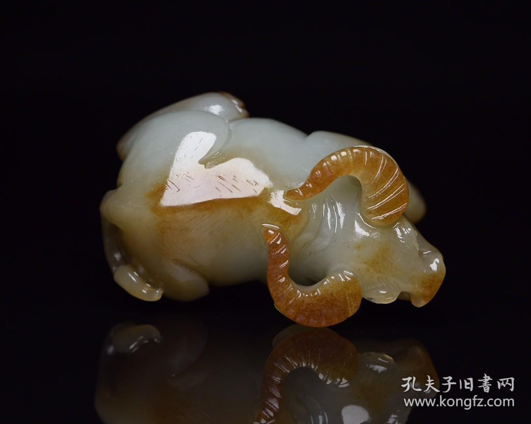 和田玉牛 规格:   5.6×3.5×2.8厘米   重   71克