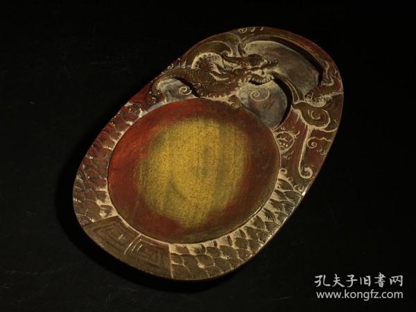 舊藏歙硯黃魚籽石