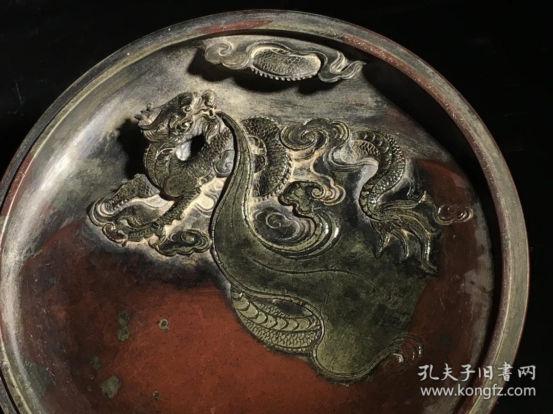 清代 名家"徐世昌"紫端石 狮子戏球 帶盖文房砚