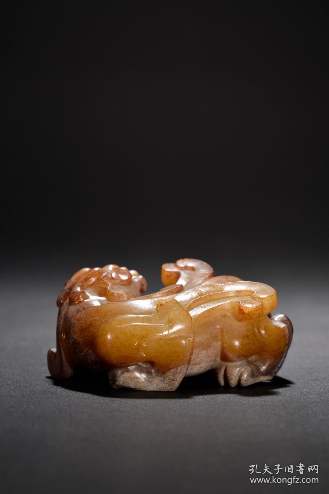 汉代高古玉瑞兽摆件