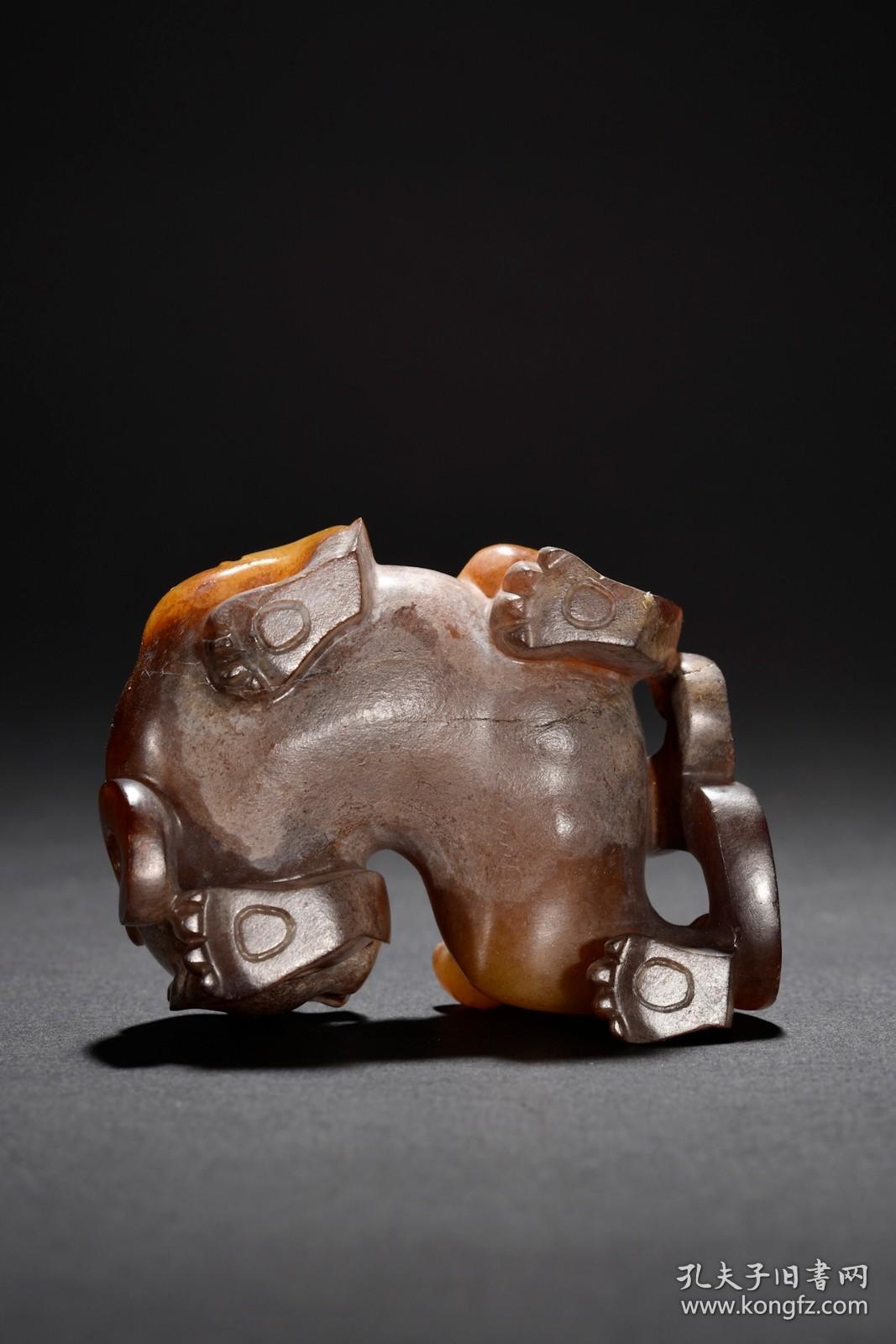 汉代高古玉瑞兽摆件