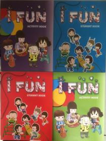 I FUN（4本合售） ACTIVITY BOOK(2本）+ I FUN STUDENT BOOK(2本）其中綠皮的一本附2光盤