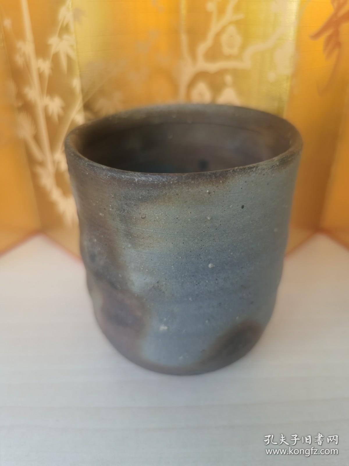 日本备前烧备前焼主人杯备前烧已故大师金重陶弘作品日本六大古窑有原