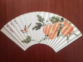 常州名家.杨旦.叶鹏飞.合作扇面.保真.