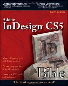 现货Adobe Indesign CS5 Bible[9780470607169]