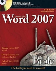 现货Microsoft Word 2007 Bible [With CD-ROM][9780470046890]