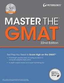 现货Master the Gmat, 22nd Edition (Peterson's Master the GMAT)[9780768939668]