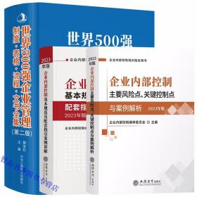 全3册2023年版世界500强企业管理制度表格流程文书全集第2版+企业内部控制基本规范配套指引案例讲解+企业内部控制主要风险点、关键控制点与案例解析 中华工商联合出版社,立信会计出版社正版企业管理书籍