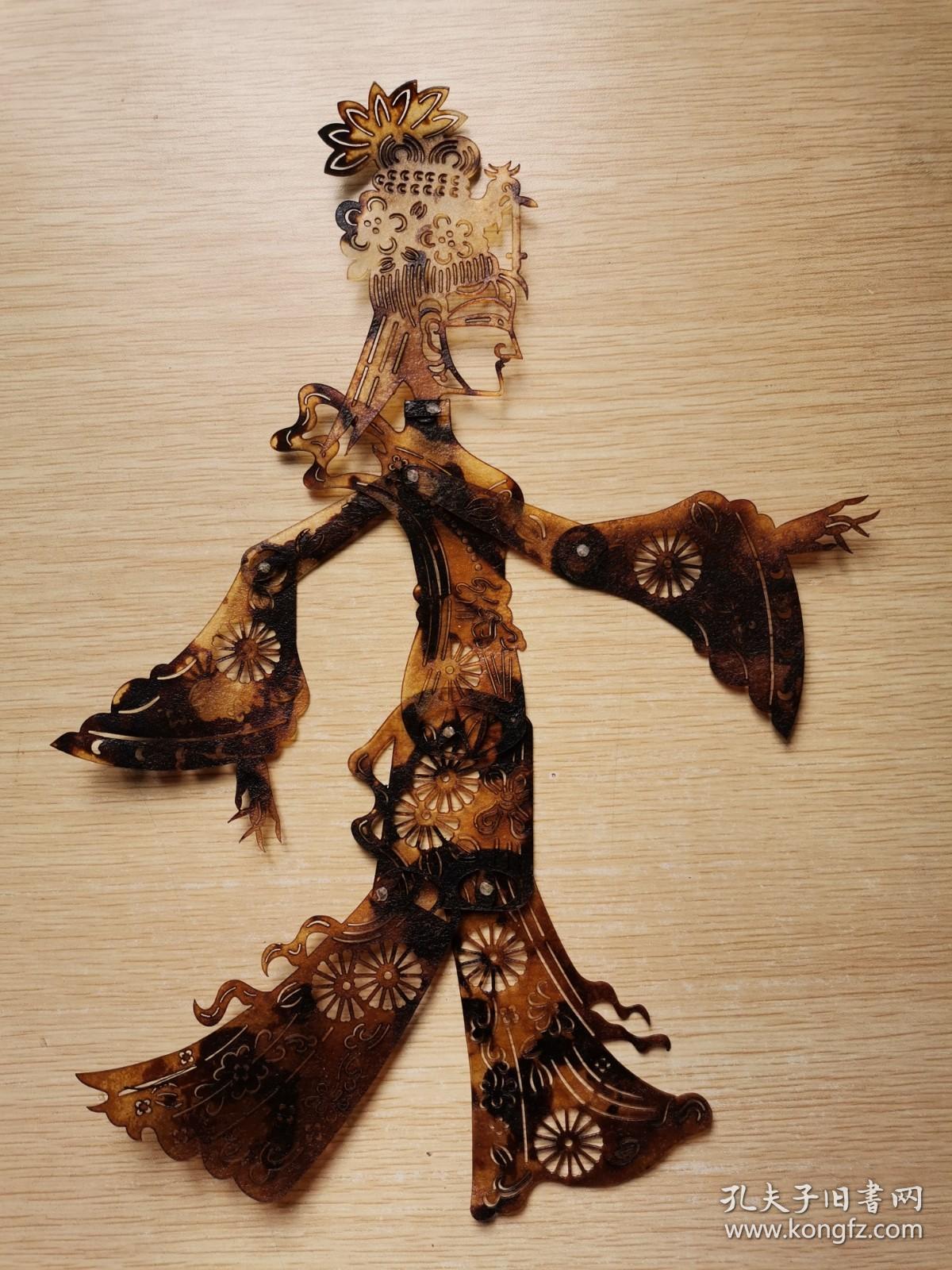 民国驴皮皮影人物美女等总大幅11张制作精美保存完整中国非物资文化