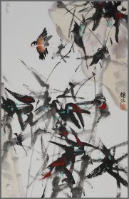 徐锦江，花鸟画（生于黑龙江省牡丹江）