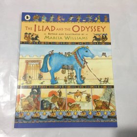 伊利亚特和奥德赛 英文原版 The Iliad and the Odyssey 全彩漫画绘本希腊神话 Marcia Williams 12开