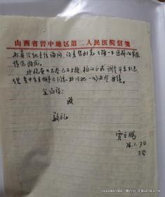 贾云鹏先生给张治中先生毛笔信札一页,1976-1-7