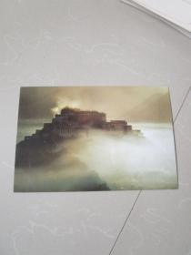 航空邮资明信片一张 西藏布达拉宫