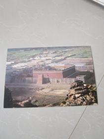 航空邮资明信片一张 西藏萨迦寺