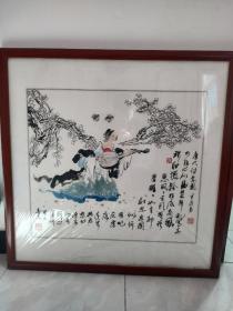 杨喜元画琵琶女一副